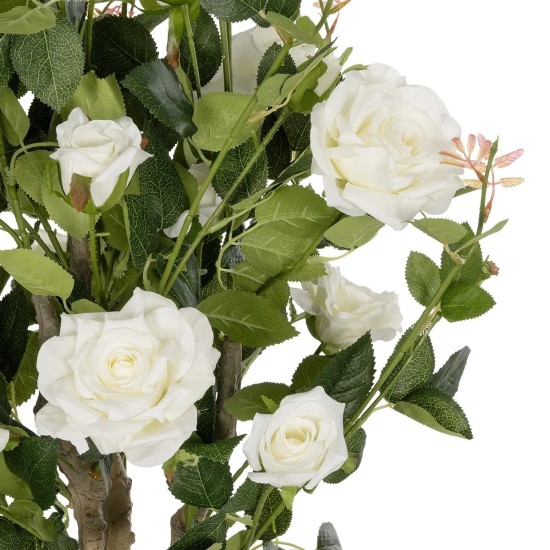 GloboStar® Artificial Garden WHITE ROSES 21069 Τεχνητό Διακοσμητικό ΦυτόΤριανταφυλλιά Μ50 x Π50 x Υ90cm GloboStar® Artificial Garden WHITE ROSES 21069 Τεχνητό Διακοσμητικό ΦυτόΤριανταφυλλιά Μ50 x Π50 x Υ90cm