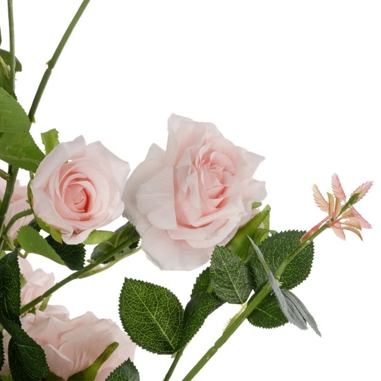 GloboStar® Artificial Garden LIGHT PINK ROSES 21071 Τεχνητό Διακοσμητικό Φυτό Τριανταφυλλιά Μ50 x Π50 x Υ90cm GloboStar® Artificial Garden LIGHT PINK ROSES 21071 Τεχνητό Διακοσμητικό Φυτό Τριανταφυλλιά Μ50 x Π50 x Υ90cm