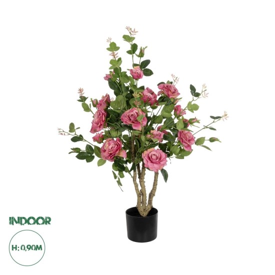GloboStar® Artificial Garden PINK ROSES 21072 Τεχνητό Διακοσμητικό ΦυτόΤριανταφυλλιά Μ50 x Π50 x Υ90cm GloboStar® Artificial Garden PINK ROSES 21072 Τεχνητό Διακοσμητικό ΦυτόΤριανταφυλλιά Μ50 x Π50 x Υ90cm
