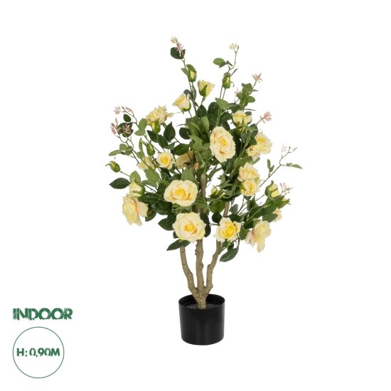 GloboStar® Artificial Garden YELLOW ROSES 21073 Τεχνητό Διακοσμητικό Φυτό Τριανταφυλλιά Μ50 x Π50 x Υ90cm GloboStar® Artificial Garden YELLOW ROSES 21073 Τεχνητό Διακοσμητικό Φυτό Τριανταφυλλιά Μ50 x Π50 x Υ90cm