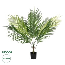 GloboStar® Artificial Garden PALM TREE 21153 Τεχνητό Διακοσμητικό Φυτό Φοίνικας Μ100 x Π50 x Υ90cm