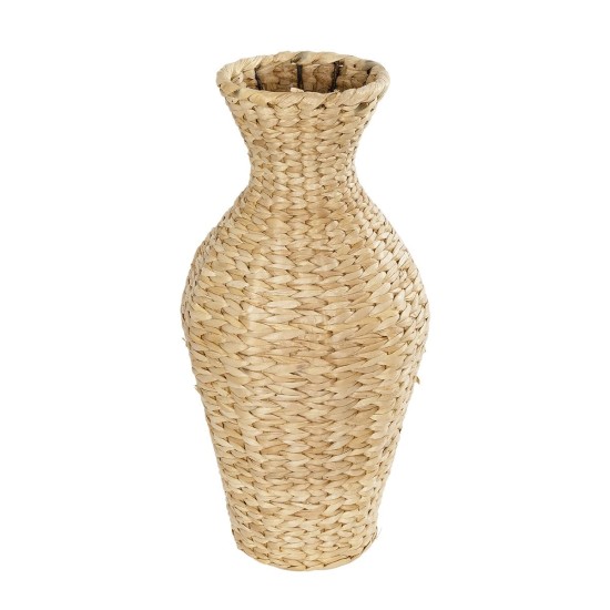 GLOBOSTAR® Artificial Garden HAVANA 21223 Διακοσμητικό Πλεκτό Βάζο - Καλάθι Μπεζ - Π22 x M22 x Υ42cm