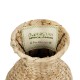 GLOBOSTAR® Artificial Garden HAVANA 21223 Διακοσμητικό Πλεκτό Βάζο - Καλάθι Μπεζ - Π22 x M22 x Υ42cm