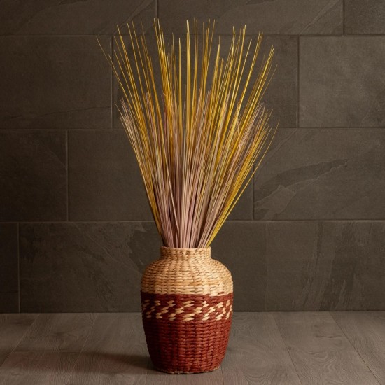 GLOBOSTAR® Artificial Garden TOULOUSE 21225 Διακοσμητικό Πλεκτό Βάζο - Καλάθι - Μπεζ & Κόκκινο - Π25 x M25 x Υ32cm GLOBOSTAR® Artificial Garden TOULOUSE 21225 Διακοσμητικό Πλεκτό Βάζο - Καλάθι - Μπεζ & Κόκκινο - Π25 x M25 x Υ32cm