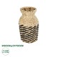 GLOBOSTAR® Artificial Garden VERSALLES 21226 Διακοσμητικό Πλεκτό Βάζο - Καλάθι - Μπεζ & Μαύρο - Π16 x M16 x Υ25cm GLOBOSTAR® Artificial Garden VERSALLES 21226 Διακοσμητικό Πλεκτό Βάζο - Καλάθι - Μπεζ & Μαύρο - Π16 x M16 x Υ25cm