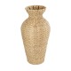 GLOBOSTAR® Artificial Garden HAVANA 21229 Διακοσμητικό Πλεκτό Βάζο - Καλάθι - Μπεζ - Π29 x M29 x Υ57cm