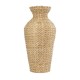 GLOBOSTAR® Artificial Garden HAVANA 21229 Διακοσμητικό Πλεκτό Βάζο - Καλάθι - Μπεζ - Π29 x M29 x Υ57cm