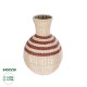 GLOBOSTAR® Artificial Garden PALERMO 21231 Διακοσμητικό Πλεκτό Βάζο - Καλάθι - Μπεζ & Μπορντώ - Π38 x M38 x Υ50cm GLOBOSTAR® Artificial Garden PALERMO 21231 Διακοσμητικό Πλεκτό Βάζο - Καλάθι - Μπεζ & Μπορντώ - Π38 x M38 x Υ50cm