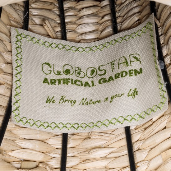 GLOBOSTAR® Artificial Garden PALERMO 21231 Διακοσμητικό Πλεκτό Βάζο - Καλάθι - Μπεζ & Μπορντώ - Π38 x M38 x Υ50cm GLOBOSTAR® Artificial Garden PALERMO 21231 Διακοσμητικό Πλεκτό Βάζο - Καλάθι - Μπεζ & Μπορντώ - Π38 x M38 x Υ50cm