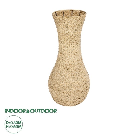 GLOBOSTAR® Artificial Garden SANDIAGO 21233 Διακοσμητικό Πλεκτό Βάζο - Καλάθι - Μπεζ - Π30 x M30 x Υ60cm GLOBOSTAR® Artificial Garden SANDIAGO 21233 Διακοσμητικό Πλεκτό Βάζο - Καλάθι - Μπεζ - Π30 x M30 x Υ60cm