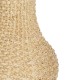 GLOBOSTAR® Artificial Garden SANDIAGO 21234 Διακοσμητικό Πλεκτό Βάζο - Καλάθι - Μπεζ - Π25 x M25 x x Υ40cm
