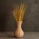 GLOBOSTAR® Artificial Garden SANDIAGO 21234 Διακοσμητικό Πλεκτό Βάζο - Καλάθι - Μπεζ - Π25 x M25 x x Υ40cm