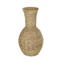 GLOBOSTAR® Artificial Garden MAUI 21242 Διακοσμητικό Πλεκτό Βάζο - Καλάθι - Μπεζ - Π22 x M22 x Υ40cm GLOBOSTAR® Artificial Garden MAUI 21242 Διακοσμητικό Πλεκτό Βάζο - Καλάθι - Μπεζ - Π22 x M22 x Υ40cm
