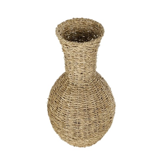 GLOBOSTAR® Artificial Garden MAUI 21242 Διακοσμητικό Πλεκτό Βάζο - Καλάθι - Μπεζ - Π22 x M22 x Υ40cm GLOBOSTAR® Artificial Garden MAUI 21242 Διακοσμητικό Πλεκτό Βάζο - Καλάθι - Μπεζ - Π22 x M22 x Υ40cm