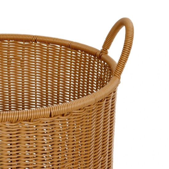 GloboStar® Artificial Garden TORINO 21492 Διακοσμητικό Πλεκτό Καλάθι - Κασπώ Γλάστρα - Flower Pot Μπεζ Φ37cm x Υ52cm GloboStar® Artificial Garden TORINO 21492 Διακοσμητικό Πλεκτό Καλάθι - Κασπώ Γλάστρα - Flower Pot Μπεζ Φ37cm x Υ52cm