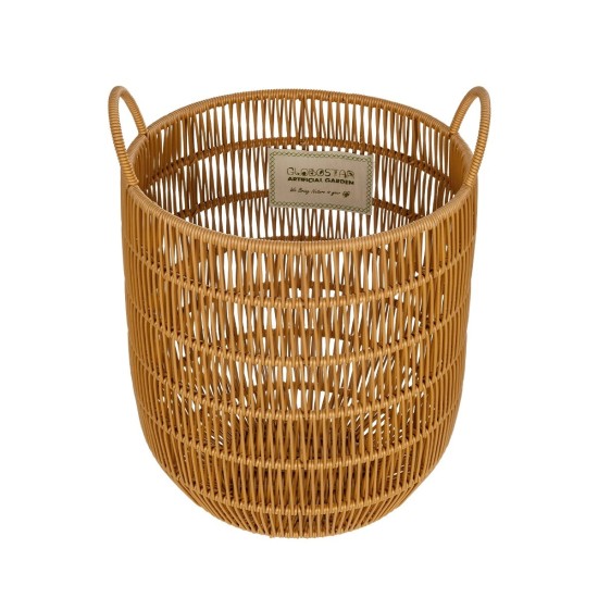 GloboStar® Artificial Garden OSAKA 21494 Διακοσμητικό Πλεκτό Καλάθι - Κασπώ Γλάστρα - Flower Pot Μπεζ Φ30cm x Υ41cm GloboStar® Artificial Garden OSAKA 21494 Διακοσμητικό Πλεκτό Καλάθι - Κασπώ Γλάστρα - Flower Pot Μπεζ Φ30cm x Υ41cm