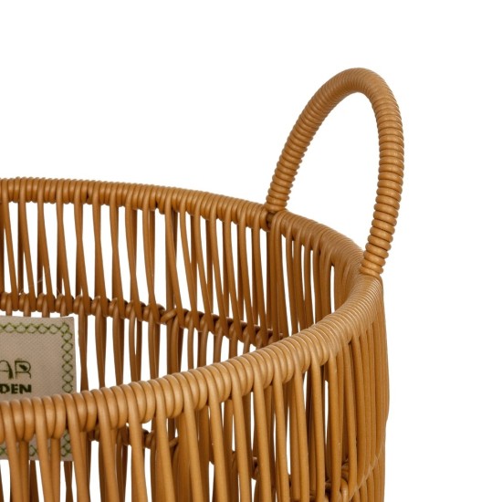 GloboStar® Artificial Garden OSAKA 21494 Διακοσμητικό Πλεκτό Καλάθι - Κασπώ Γλάστρα - Flower Pot Μπεζ Φ30cm x Υ41cm GloboStar® Artificial Garden OSAKA 21494 Διακοσμητικό Πλεκτό Καλάθι - Κασπώ Γλάστρα - Flower Pot Μπεζ Φ30cm x Υ41cm