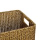 GloboStar® Artificial Garden SIENA 21497 Διακοσμητικό Πλεκτό Καλάθι - Κασπώ Γλάστρα - Flower Pot Μπεζ Μ32 x Π28 x Υ30cm