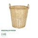 GloboStar® Artificial Garden ARIZONA 21504 Διακοσμητικό Πλεκτό Καλάθι - Κασπώ Γλάστρα - Flower Pot Μπεζ Φ42 x Υ42cm
