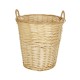 GloboStar® Artificial Garden ARIZONA 21504 Διακοσμητικό Πλεκτό Καλάθι - Κασπώ Γλάστρα - Flower Pot Μπεζ Φ42 x Υ42cm