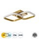 GLOBOSTAR® NORA 61063 Μοντέρνο Φωτιστικό Οροφής LED 22W 2640lm 300° AC 220-240V IP20 Ρυθμιζόμενο Λευκό CCT με On/Off 2700K/4500K/6000K - Lumileds SMD Chip - Σατινέ Χρυσό Βούρτσας - Μ40 x Π24 x Υ7cm - 3 Χρόνια Εγγύηση