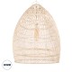 GLOBOSTAR® MALIBU 01811 Boho Κρεμαστό Φωτιστικό Οροφής με Ντουί 1 x E27 AC 220-240V IP20 - Μπεζ - Μ76 x Π76 x Υ100cm