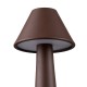 GloboStar® MOLLY 76519 Επαναφορτιζόμενο Επιτραπέζιο Φωτιστικό Πορτατίφ LED 1.5W 105lm 120° DC 5V IP44 Θερμό Λευκό 2700K Dimmable Καφέ Αλουμίνιο - Μ10 x Π10 x Υ23cm - 2 Xρόνια Εγγύηση