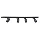 GLOBOSTAR® LEO 60356 Μοντέρνο Φωτιστικό Οροφής με Ντουί 4 x GU10 AC 220-240V IP20 - Μαύρο - Μ100 x Π6 x Υ20cm