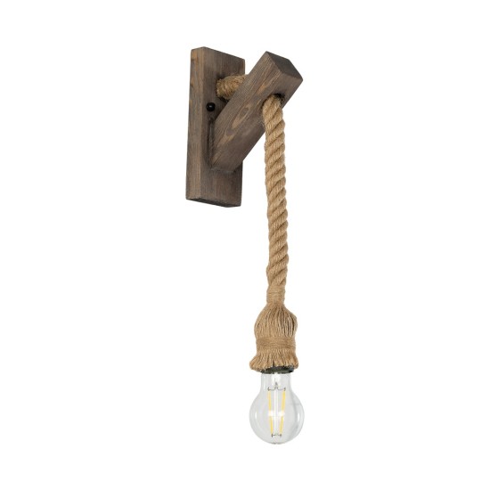 GLOBOSTAR® KENSI 00878 Boho Φωτιστικό Τοίχου - Απλίκα με Ντουί 1 x E27 AC 220-240V IP20 - Καφέ & Μπεζ - Μ7 x Π15 x Υ38cm GLOBOSTAR® KENSI 00878 Boho Φωτιστικό Τοίχου - Απλίκα με Ντουί 1 x E27 AC 220-240V IP20 - Καφέ & Μπεζ - Μ7 x Π15 x Υ38cm