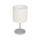 GLOBOSTAR® GLOSSY 204-0077 Μοντέρνο Επιτραπέζιο Φωτιστικό Πορτατίφ με Ντουί 1 x E27 AC 220-240V IP20 - Ασημί & Μπεζ - Μ19 x Π19 x Υ36cm