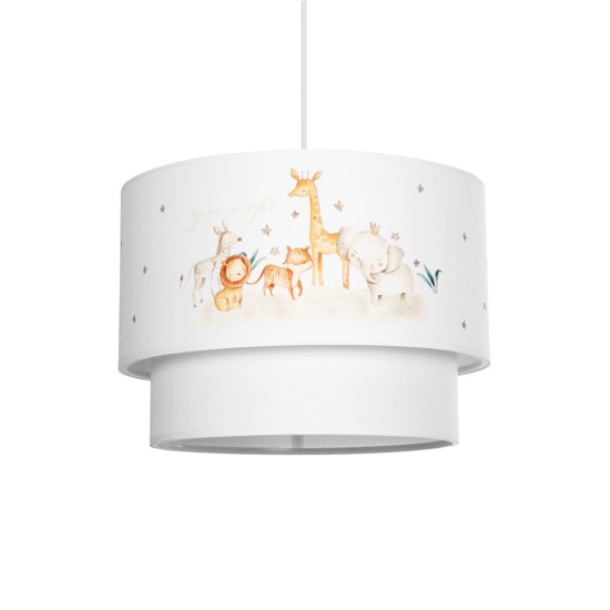 GLOBOSTAR® GIRAFFE 204-0007 Παιδικό Κρεμαστό Φωτιστικό Οροφής με Ντουί 1 x E27 AC 220-240V IP20 - Πολύχρωμο - Μ30 x Π30 x Υ24cm