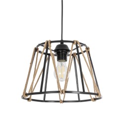 GLOBOSTAR® JUTE 203-0090 Μοντέρνο Κρεμαστό Φωτιστικό Οροφής με Ντουί 1 x E27 AC 220-240V IP20 - Μαύρο & Μπεζ - Μ30 x Π30 x Υ23cm GLOBOSTAR® JUTE 203-0090 Μοντέρνο Κρεμαστό Φωτιστικό Οροφής με Ντουί 1 x E27 AC 220-240V IP20 - Μαύρο & Μπεζ - Μ30 x Π30 x Υ23cm