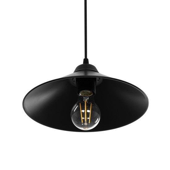 GLOBOSTAR® FONTE 203-0080 Μοντέρνο Κρεμαστό Φωτιστικό Οροφής με Ντουί 1 x E27 AC 220-240V IP20 - Μαύρο - Μ25.5 x Π25.5 x Υ10cm GLOBOSTAR® FONTE 203-0080 Μοντέρνο Κρεμαστό Φωτιστικό Οροφής με Ντουί 1 x E27 AC 220-240V IP20 - Μαύρο - Μ25.5 x Π25.5 x Υ10cm