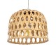 GLOBOSTAR® MANGEA 01634 Boho Κρεμαστό Φωτιστικό Οροφής με Ντουί 1 x E27 AC 220-240V IP20 - Μπεζ - Μ33 x Π33 x Υ27cm