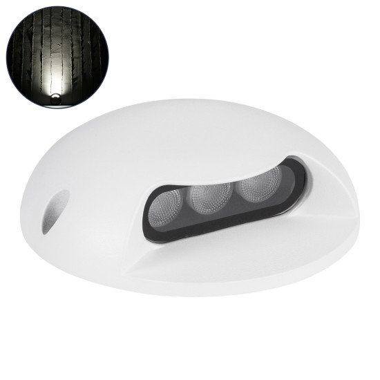 GLOBOSTAR® STEPLUNA 90620 Φωτιστικό Σκαλοπατιού / Διαδρόμου LED 3W 345lm 10° DC 24V Αδιάβροχο IP65 Φυσικό Λευκό 4500K Dimmable - Bridgelux SMD Chip - Λευκό Ματ - Μ12 x Π12 x Υ3cm - 3 Χρόνια Εγγύηση GLOBOSTAR® STEPLUNA 90620 Φωτιστικό Σκαλοπατιού / Διαδρόμου LED 3W 345lm 10° DC 24V Αδιάβροχο IP65 Φυσικό Λευκό 4500K Dimmable - Bridgelux SMD Chip - Λευκό Ματ - Μ12 x Π12 x Υ3cm - 3 Χρόνια Εγγύηση