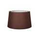 GloboStar® COVER 203-0265 Μοντέρνο Φωτιστικό Καπέλο Καφέ Ύφασμα για Ντουί E27 - Μ38 x Π38 x Υ24cm