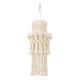 GloboStar® 36200 ETHIOPIA Boho Καπέλο Φωτιστικού- Μακραμέ Πλεκτό Χειροποίητο Μπεζ Βαμβακερό Νήμα - Μ30 x Π30 x Υ90cm