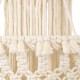 GloboStar® 36200 ETHIOPIA Boho Καπέλο Φωτιστικού- Μακραμέ Πλεκτό Χειροποίητο Μπεζ Βαμβακερό Νήμα - Μ30 x Π30 x Υ90cm