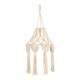 GloboStar® 36201 MOROCCO Boho Καπέλο Φωτιστικού- Μακραμέ Πλεκτό Χειροποίητο Μπεζ Βαμβακερό Νήμα - Μ30 x Π30  x Υ70cm