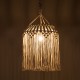 GLOBOSTAR® ALGERIA 36202 Boho Κρεμαστό Φωτιστικό Οροφής με Ντουί 1 x E27 AC 220-240V IP20 - Μπεζ - Μ40 x Π40 x Υ50cm