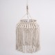GLOBOSTAR® ALGERIA 36202 Boho Κρεμαστό Φωτιστικό Οροφής με Ντουί 1 x E27 AC 220-240V IP20 - Μπεζ - Μ40 x Π40 x Υ50cm
