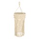 GloboStar® 36205 UGANDA Boho Καπέλο Φωτιστικού- Μακραμέ Πλεκτό Χειροποίητο Μπεζ Βαμβακερό Νήμα - Μ25 x Π25  x Υ70cm