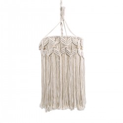 GLOBOSTAR® CONGO 36206 Boho Κρεμαστό Φωτιστικό Οροφής με Ντουί 1 x E27 AC 220-240V IP20 - Μπεζ - Μ30 x Π30 x Υ50cm