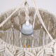 GLOBOSTAR® CONGO 36206 Boho Κρεμαστό Φωτιστικό Οροφής με Ντουί 1 x E27 AC 220-240V IP20 - Μπεζ - Μ30 x Π30 x Υ50cm
