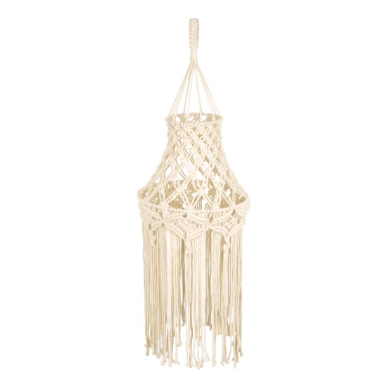 GloboStar® 36209 SOMALIA Boho Καπέλο Φωτιστικού Μακραμέ Πλεκτό Χειροποίητο Μπεζ Βαμβακερό Νήμα - Μ30 x Π30 x Υ90cm GloboStar® 36209 SOMALIA Boho Καπέλο Φωτιστικού Μακραμέ Πλεκτό Χειροποίητο Μπεζ Βαμβακερό Νήμα - Μ30 x Π30 x Υ90cm