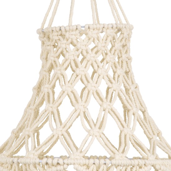 GloboStar® 36209 SOMALIA Boho Καπέλο Φωτιστικού Μακραμέ Πλεκτό Χειροποίητο Μπεζ Βαμβακερό Νήμα - Μ30 x Π30 x Υ90cm GloboStar® 36209 SOMALIA Boho Καπέλο Φωτιστικού Μακραμέ Πλεκτό Χειροποίητο Μπεζ Βαμβακερό Νήμα - Μ30 x Π30 x Υ90cm