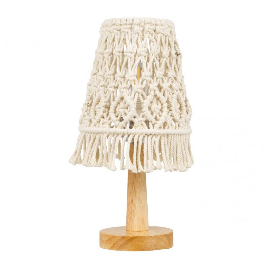GLOBOSTAR® RWANDA 36210 Boho Επιτραπέζιο Φωτιστικό Πορτατίφ με Ντουί 1 x E27 AC 220-240V IP20 - Μπεζ & Καφέ - Μ15 x Π15 x Υ30cm GLOBOSTAR® RWANDA 36210 Boho Επιτραπέζιο Φωτιστικό Πορτατίφ με Ντουί 1 x E27 AC 220-240V IP20 - Μπεζ & Καφέ - Μ15 x Π15 x Υ30cm