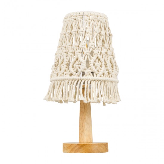 GLOBOSTAR® RWANDA 36210 Boho Επιτραπέζιο Φωτιστικό Πορτατίφ με Ντουί 1 x E27 AC 220-240V IP20 - Μπεζ & Καφέ - Μ15 x Π15 x Υ30cm GLOBOSTAR® RWANDA 36210 Boho Επιτραπέζιο Φωτιστικό Πορτατίφ με Ντουί 1 x E27 AC 220-240V IP20 - Μπεζ & Καφέ - Μ15 x Π15 x Υ30cm