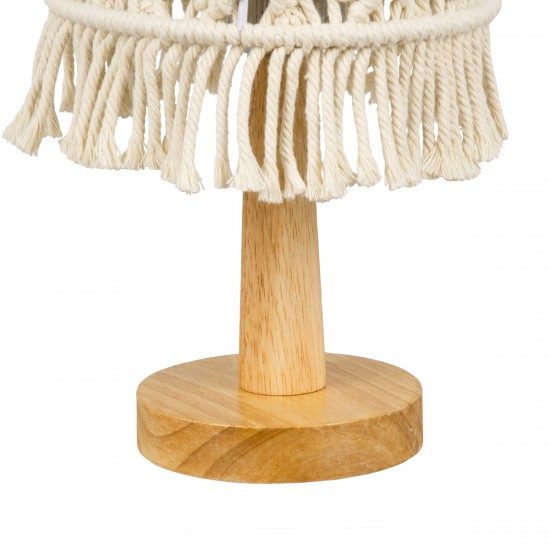 GLOBOSTAR® RWANDA 36210 Boho Επιτραπέζιο Φωτιστικό Πορτατίφ με Ντουί 1 x E27 AC 220-240V IP20 - Μπεζ & Καφέ - Μ15 x Π15 x Υ30cm GLOBOSTAR® RWANDA 36210 Boho Επιτραπέζιο Φωτιστικό Πορτατίφ με Ντουί 1 x E27 AC 220-240V IP20 - Μπεζ & Καφέ - Μ15 x Π15 x Υ30cm