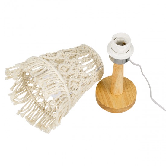 GLOBOSTAR® RWANDA 36210 Boho Επιτραπέζιο Φωτιστικό Πορτατίφ με Ντουί 1 x E27 AC 220-240V IP20 - Μπεζ & Καφέ - Μ15 x Π15 x Υ30cm GLOBOSTAR® RWANDA 36210 Boho Επιτραπέζιο Φωτιστικό Πορτατίφ με Ντουί 1 x E27 AC 220-240V IP20 - Μπεζ & Καφέ - Μ15 x Π15 x Υ30cm